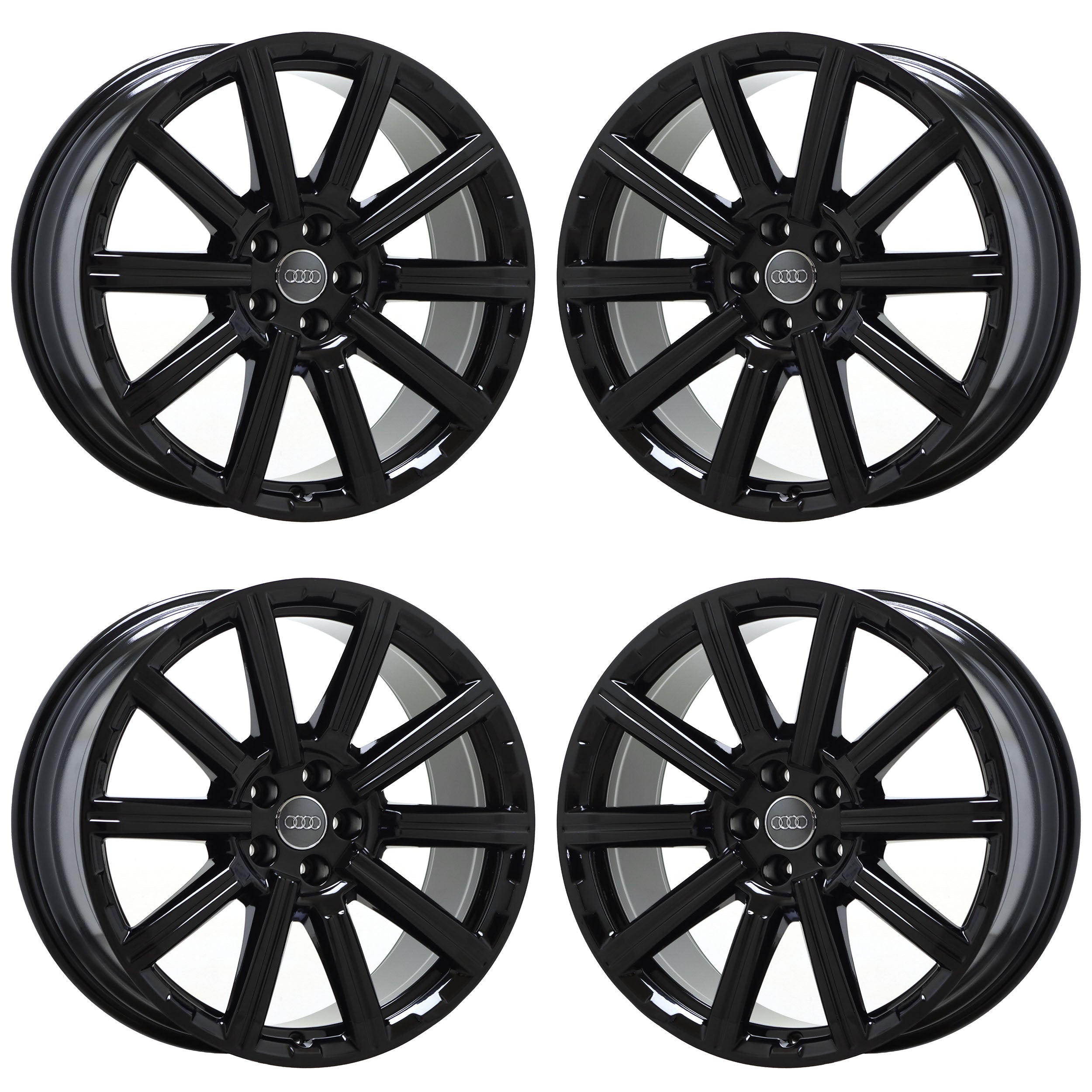 20" Audi Q7 Gloss Black wheels rims Factory OEM Set 58988